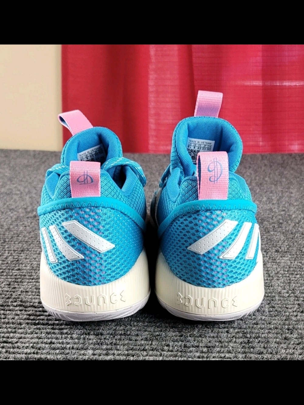 adidas Dame Certified EXTPLY 2.0 Signal Cyan Mid Sneakers NWT Size 8.5 - Picture 3 of 9